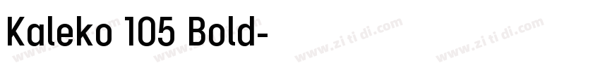 Kaleko 105 Bold字体转换
